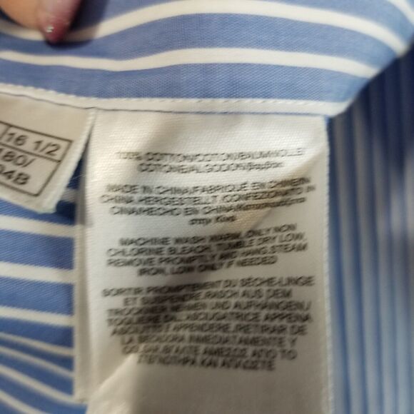 Brooks Brothers Shirt 16.5 Regent Fit Long Sleeve non iron Striped Button Down - Picture 8 of 13